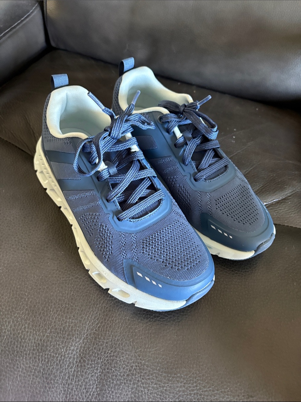 Avia Navy Blue and White Women's Athletic Sneakers